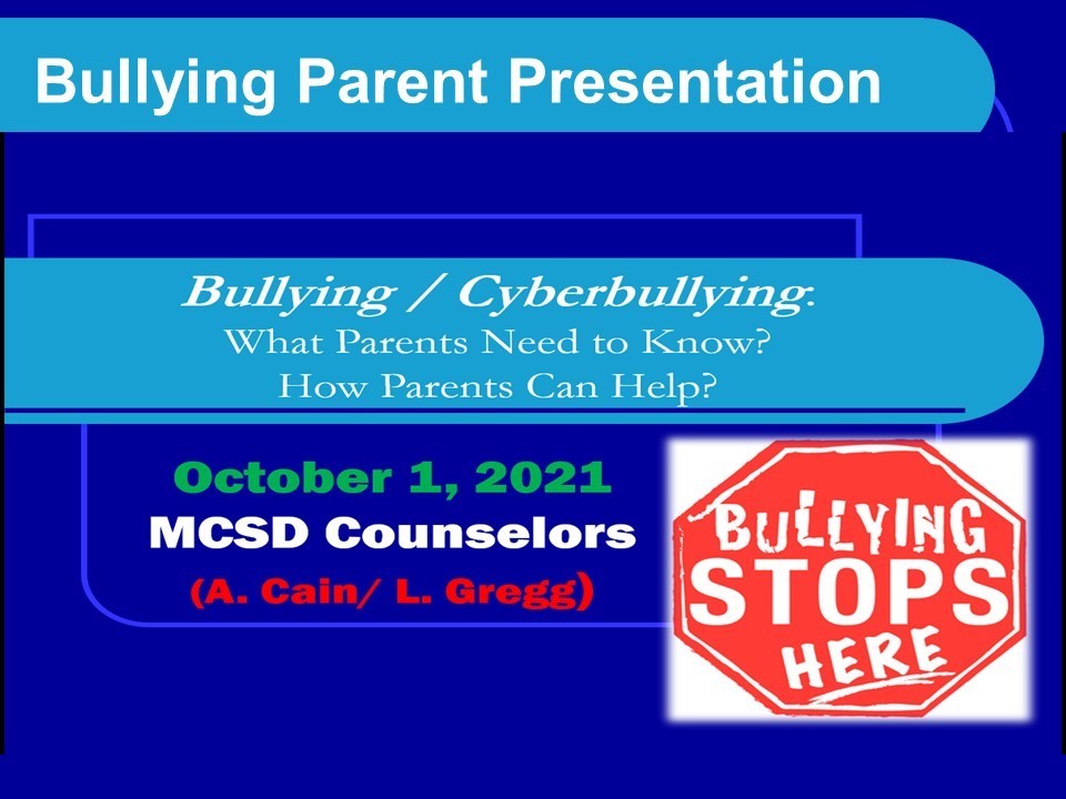 Bullying Presentation for Parents