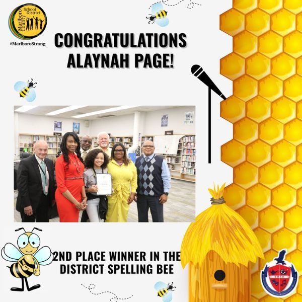 3rd Place- Spelling Bee Winner