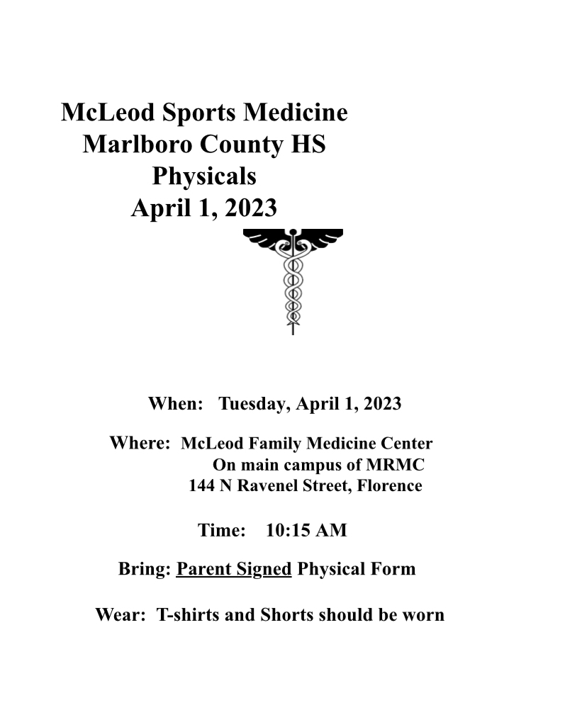 Physicals Marlboro County High School