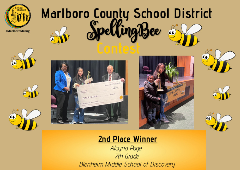 2nd Place Winner- Spelling bee
