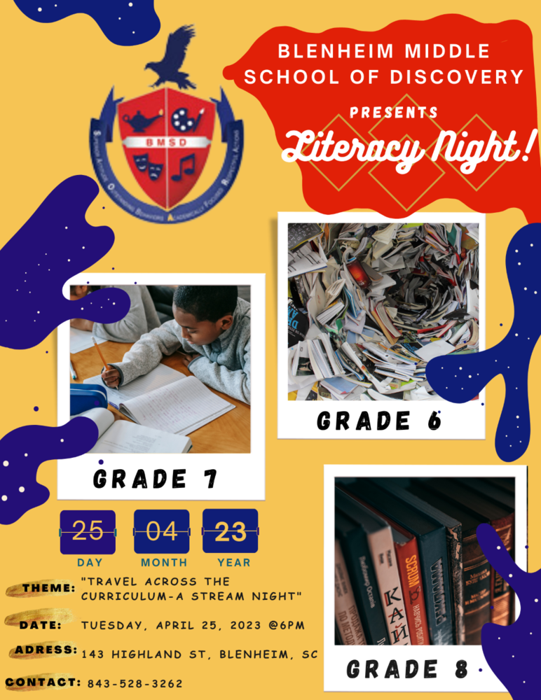 Literacy Night | Blenheim Middle School of Discovery